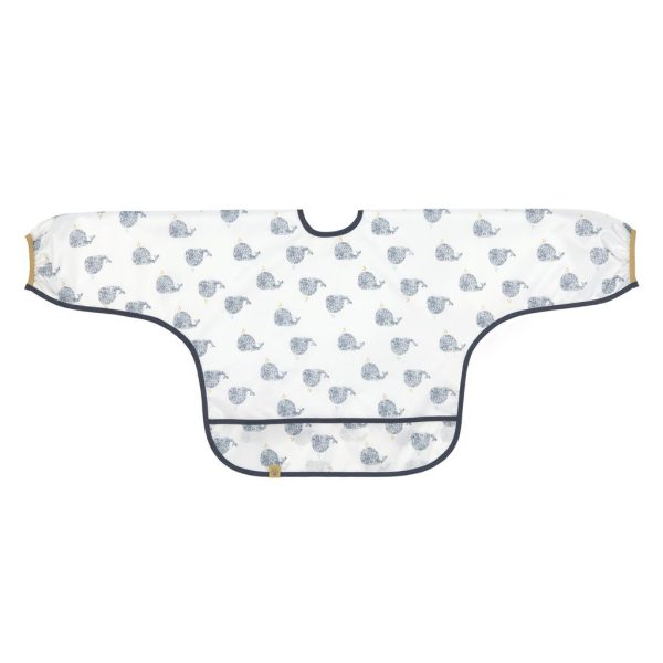 Babero impermeable con mangas ballenas Lassig