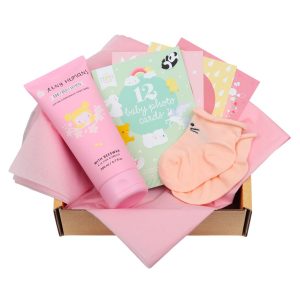 Canastilla para bebé rosa pequeña