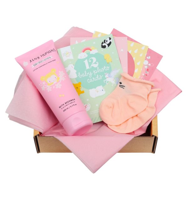 Canastilla para bebé rosa pequeña