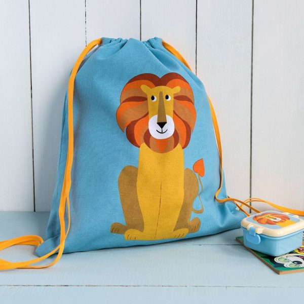 Bolsa para merienda tipo saquito Charlie el león