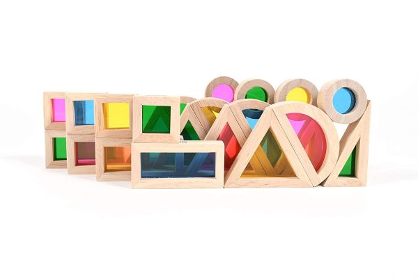 Set de 24 bloques sensoriales de madera