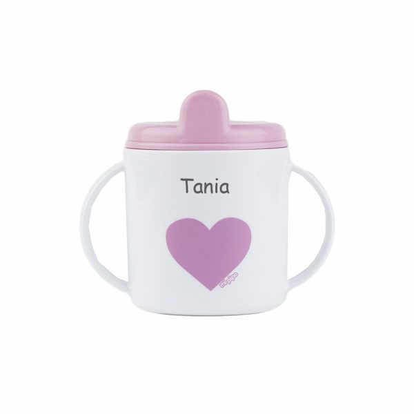 Taza personalizada corazón rosa