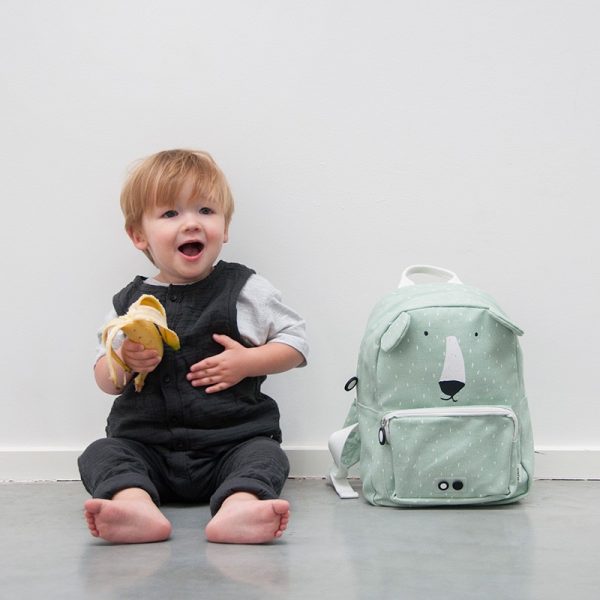 Mochila Trixie oso polar personalizable