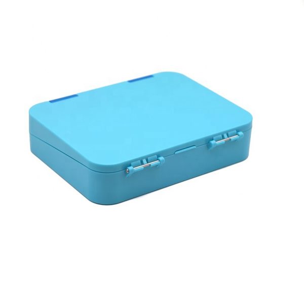 Tupper de tritán con compartimentos azul