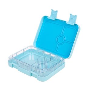 Tupper de tritán con compartimentos azul