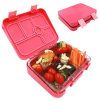 Tupper de tritán con compartimentos rosa