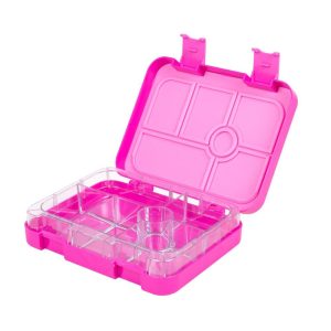 Tupper de tritán con compartimentos rosa