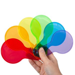 Set de 6 paletas translúcidas de colores para la mesa de luz