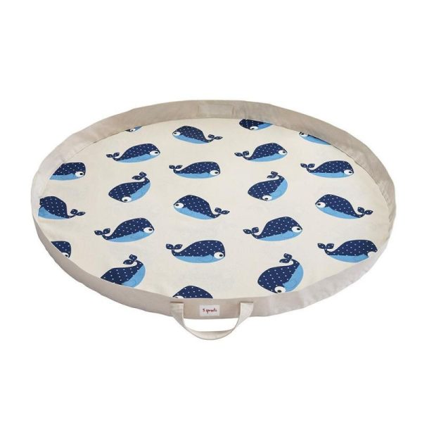 Alfombra para jugar y saco recoge juguetes ballena 3Sprouts