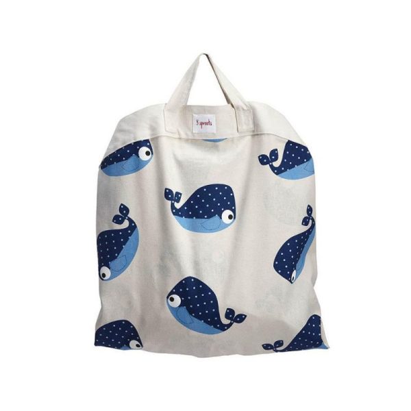 Alfombra para jugar y saco recoge juguetes ballena 3Sprouts