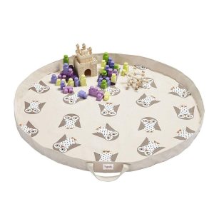Alfombra para jugar y saco recoge juguetes búho 3Sprouts