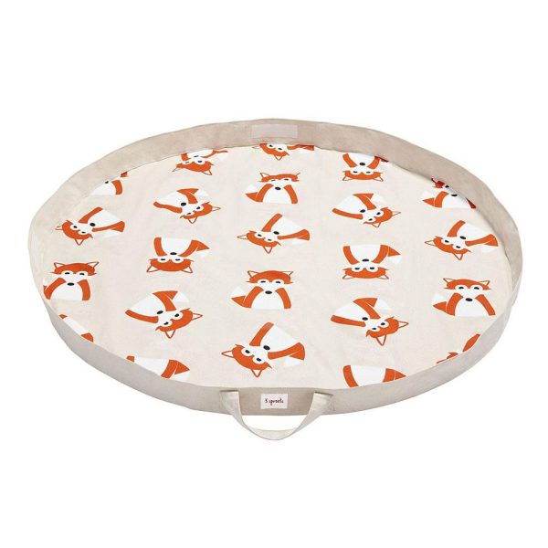 Alfombra para jugar y saco recoge juguetes zorro 3Sprouts