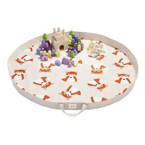 Alfombra para jugar y saco recoge juguetes zorro 3Sprouts