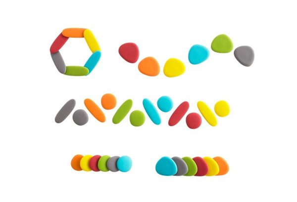 Set de 36 piedras de colores tierra