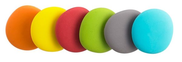 Set de 36 piedras de colores tierra
