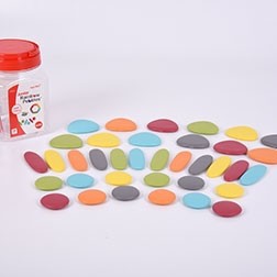 Set de 36 piedras de colores tierra