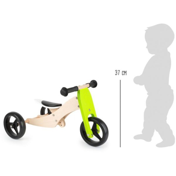 Triciclo de madera transformable en bici