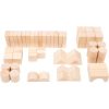 Bloques de construcción de madera natural 50 PIEZAS