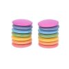 Set de 14 discos de madera arcoiris