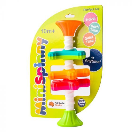 Juguete de enroscar y apilar mini spinny de Fat Brain