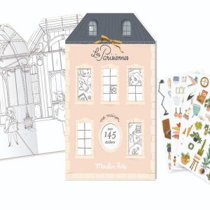 Cuaderno para colorear con pegatinas Les Parisiennes