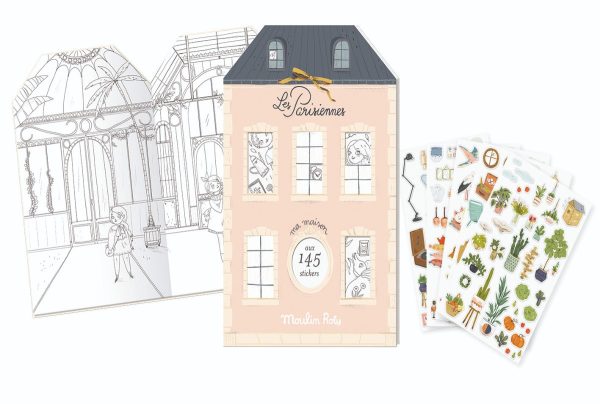 Cuaderno para colorear con pegatinas Les Parisiennes