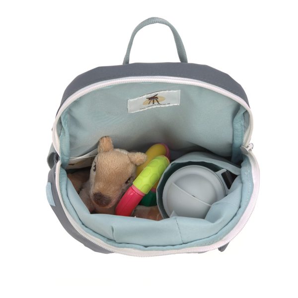 Mochila personalizable para guardería animales mapache Lassig