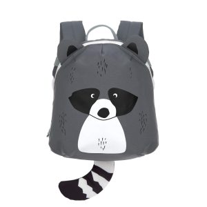 Mochila personalizable para guardería animales mapache Lassig
