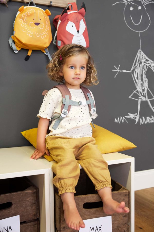 Mochila personalizable para guardería animales zorro Lassig