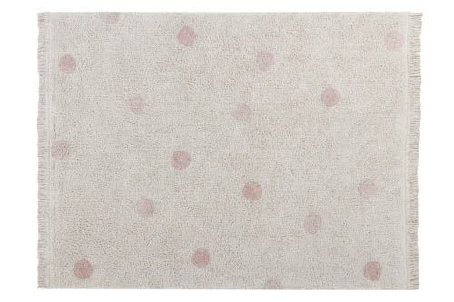 Alfombra Lavable Hippy Dots Natural Vintage Nude Lorena Canals