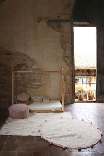 Alfombra Lavable Hippy Dots Natural Vintage Nude Lorena Canals