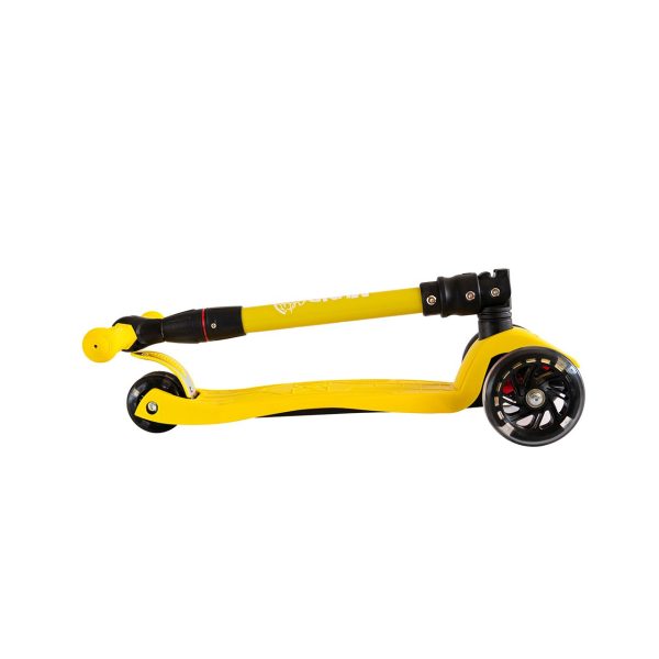 Patinete 3 ruedas ajustable con luces led color amarillo Mundo Petit