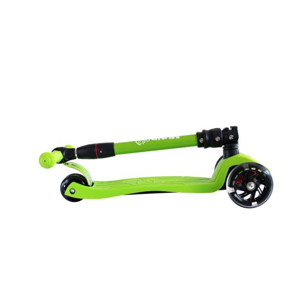 Patinete 3 ruedas ajustable con luces led color verde Mundo Petit