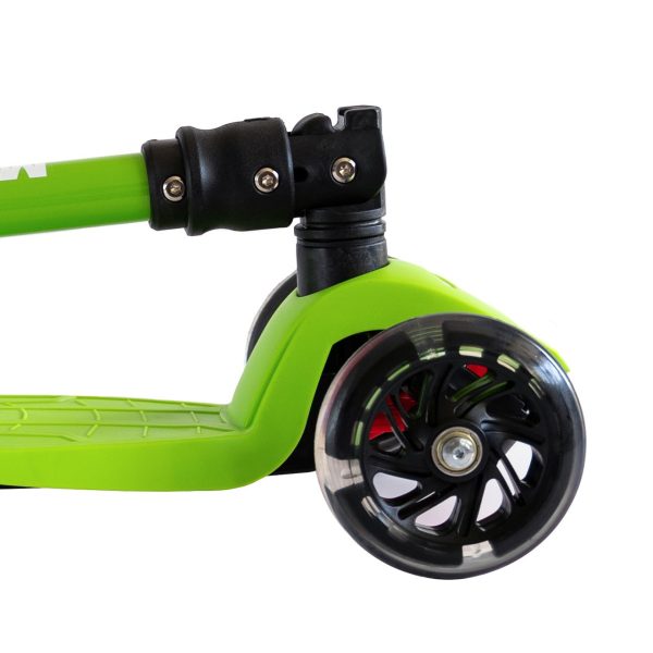 Patinete 3 ruedas ajustable con luces led color verde Mundo Petit