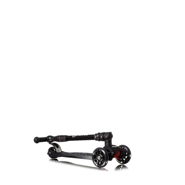 Patinete 3 ruedas altura ajustable hasta 15 kilos con luces led color negro Mundo Petit