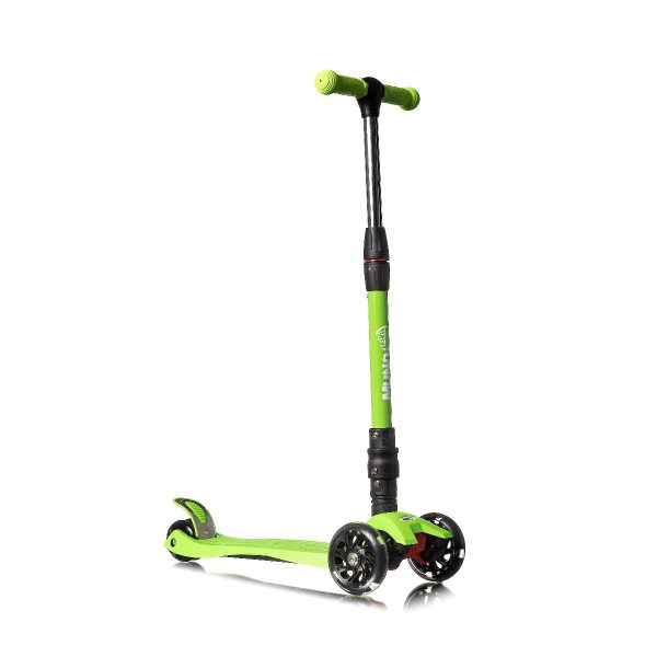 Patinete 3 ruedas ajustable con luces led color verde Mundo Petit