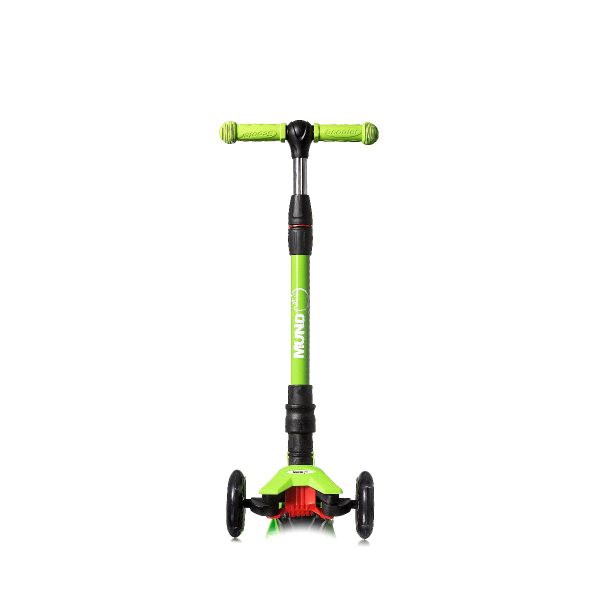 Patinete 3 ruedas ajustable con luces led color verde Mundo Petit