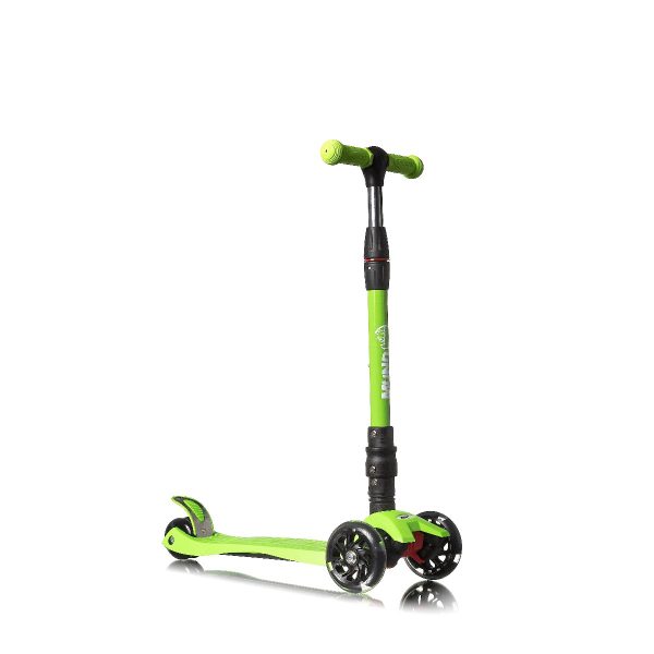 Patinete 3 ruedas ajustable con luces led color verde Mundo Petit