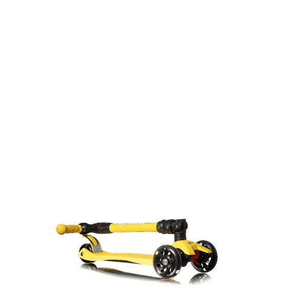 Patinete 3 ruedas ajustable con luces led color amarillo Mundo Petit