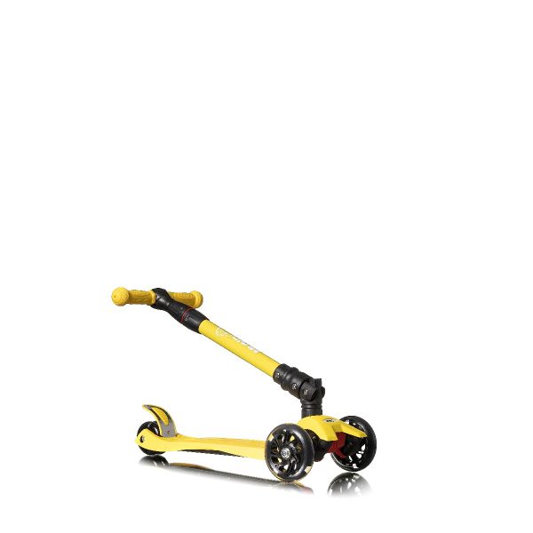 Patinete 3 ruedas ajustable con luces led color amarillo Mundo Petit