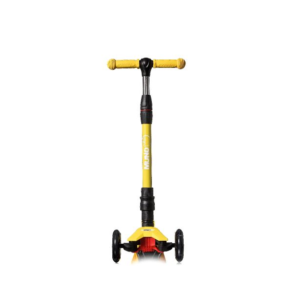 Patinete 3 ruedas ajustable con luces led color amarillo Mundo Petit