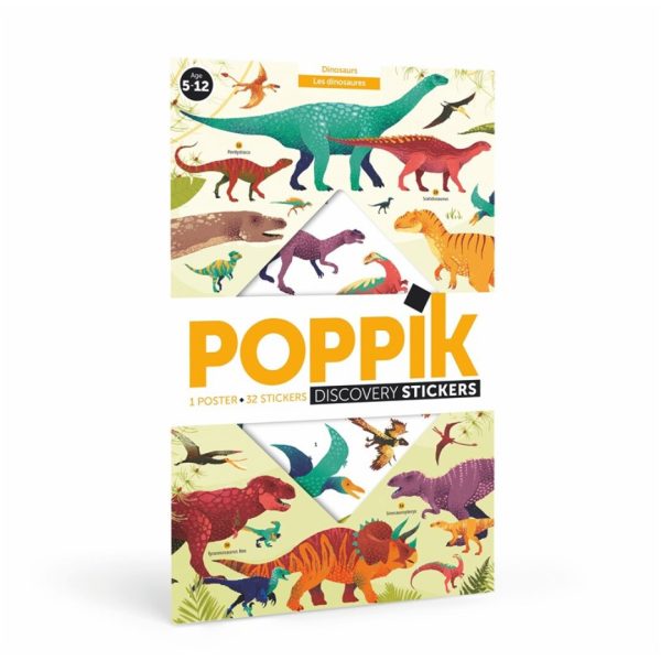 Gran póster de pegatinas dinosaurios