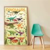 Gran póster de pegatinas dinosaurios