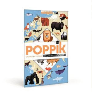 Gran póster de pegatinas animales del mundo