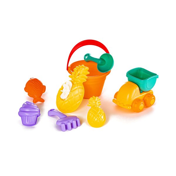 Set de juguetes de playa ocho piezas Mundo Petit