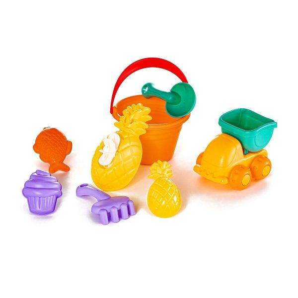Set de juguetes de playa ocho piezas Mundo Petit