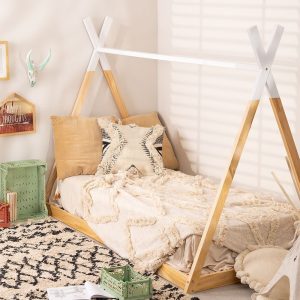 Cama montessori tipi 90 x 190 puntas blancas