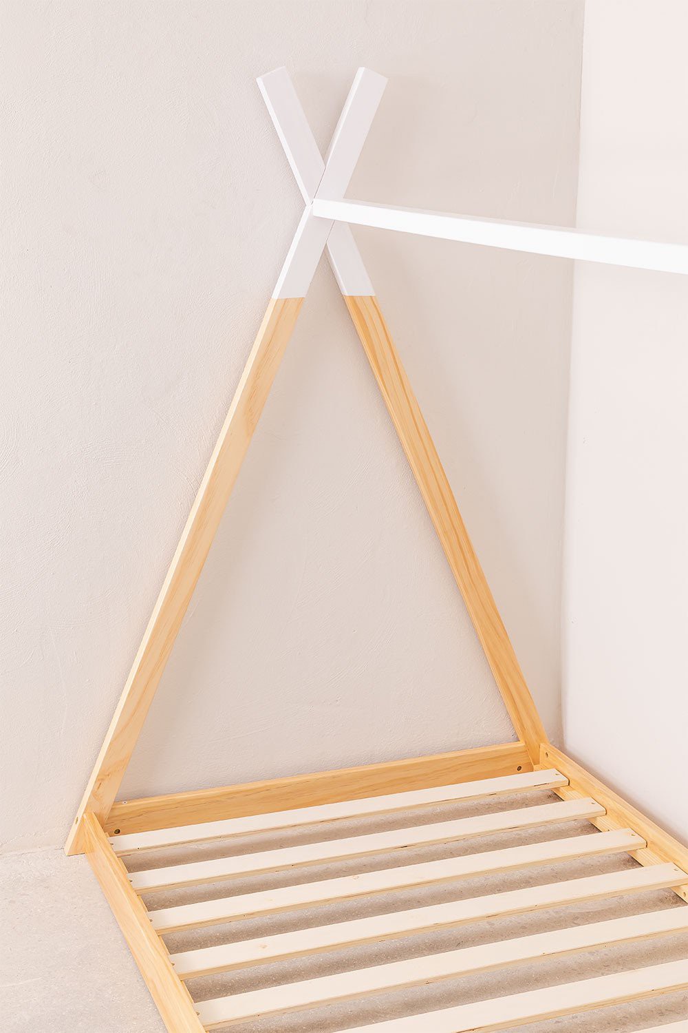 Cama montessori tipi 90 x 190 puntas blancas