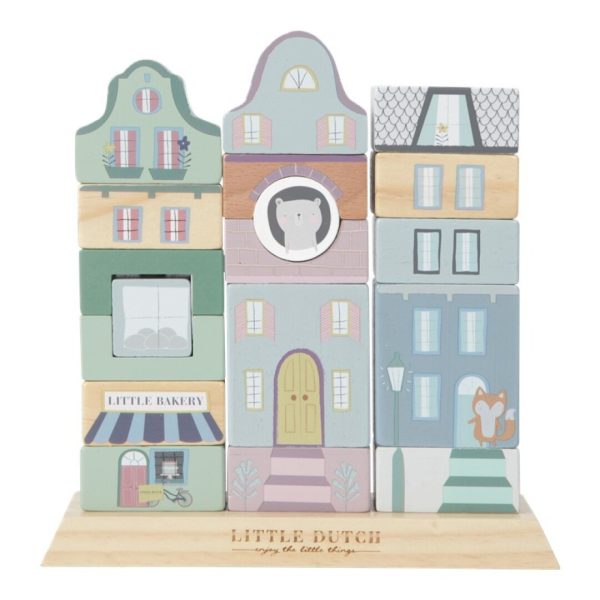 Bloques edificios azul Little Dutch