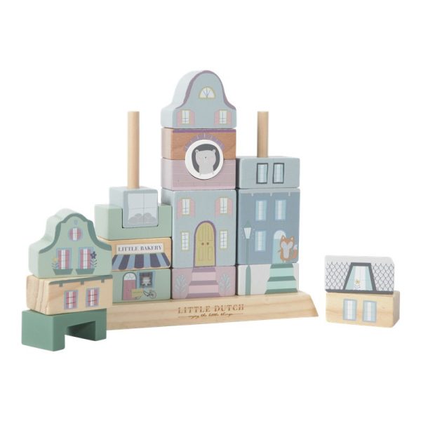 Bloques edificios azul Little Dutch